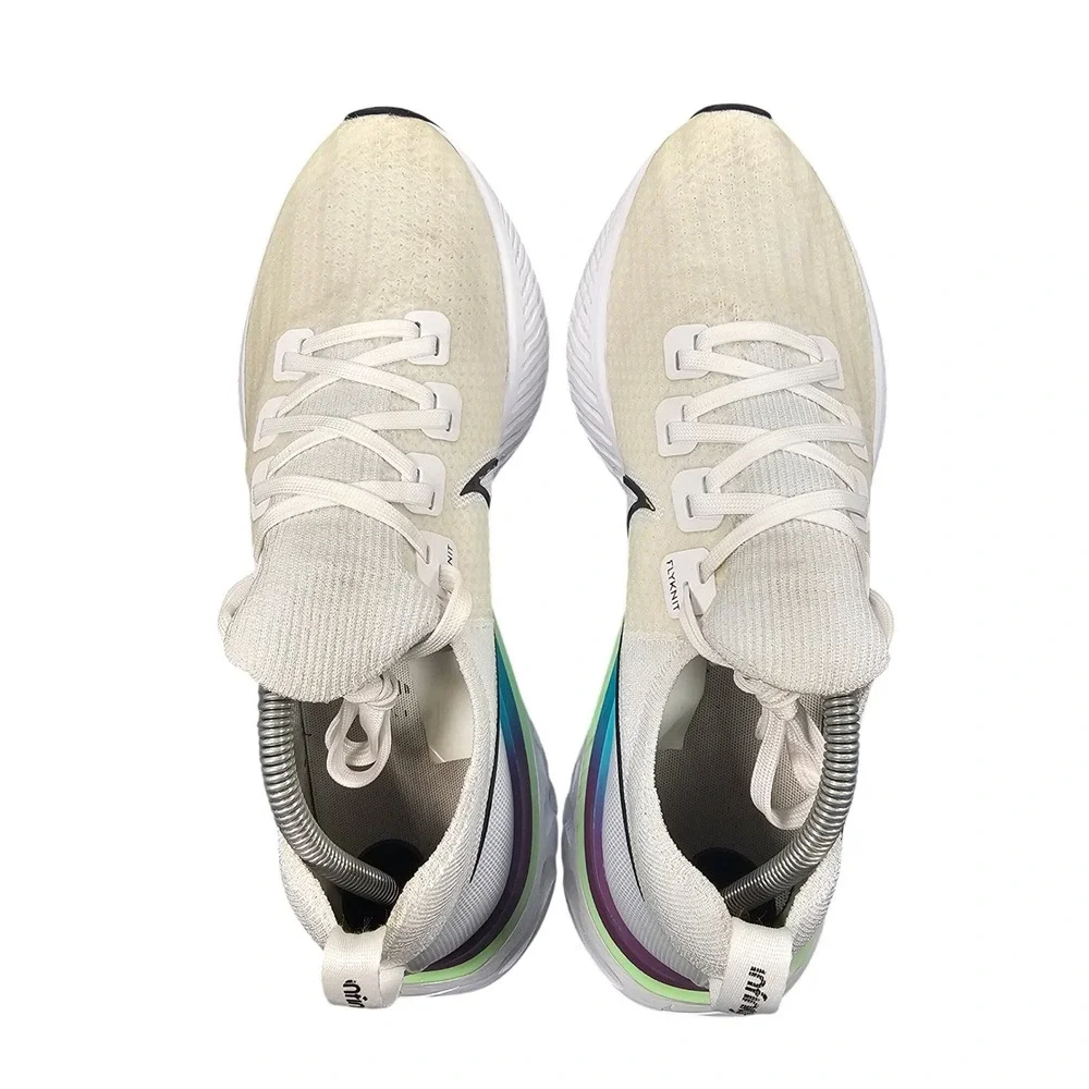 Nike‎ React Infinity Run Flyknit Platinum Tint Iridescent CD4371-102 Men's 10.5
